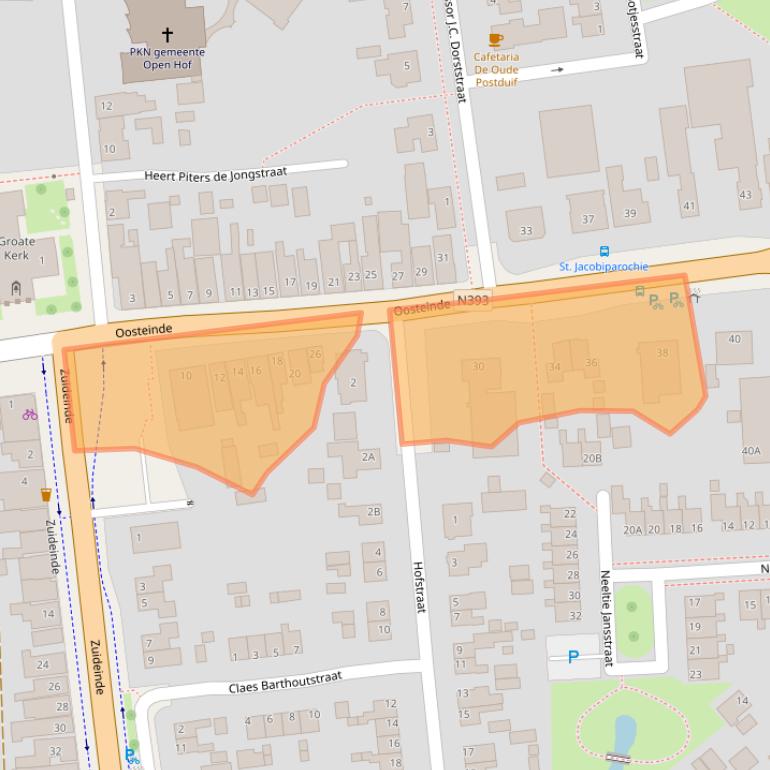 Kaart van postcodegebied 9079LC.