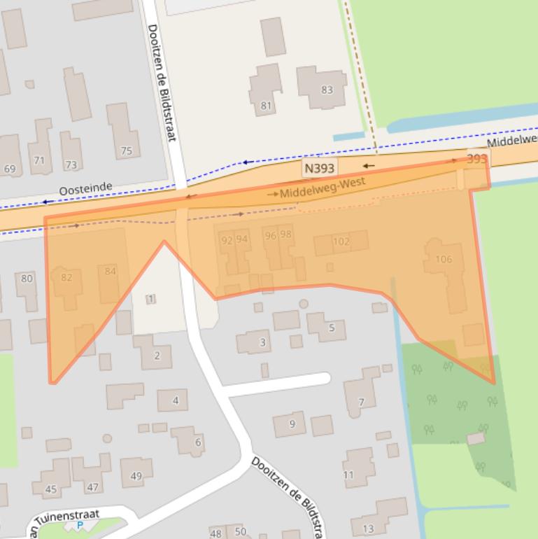 Kaart van postcodegebied 9079LG.