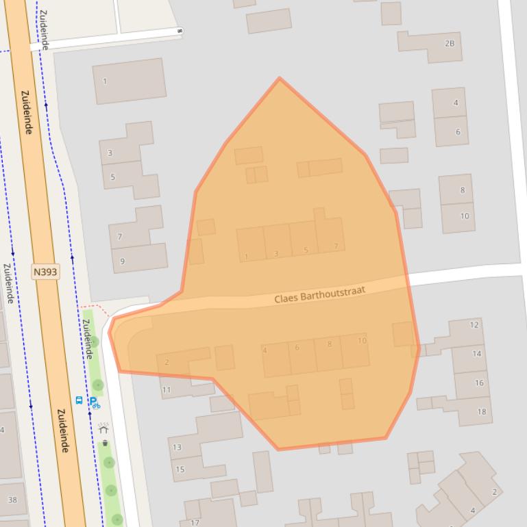 Kaart van postcodegebied 9079LR.