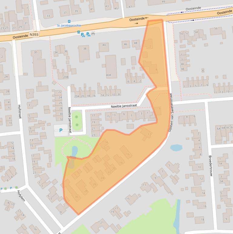 Kaart van postcodegebied 9079LW.