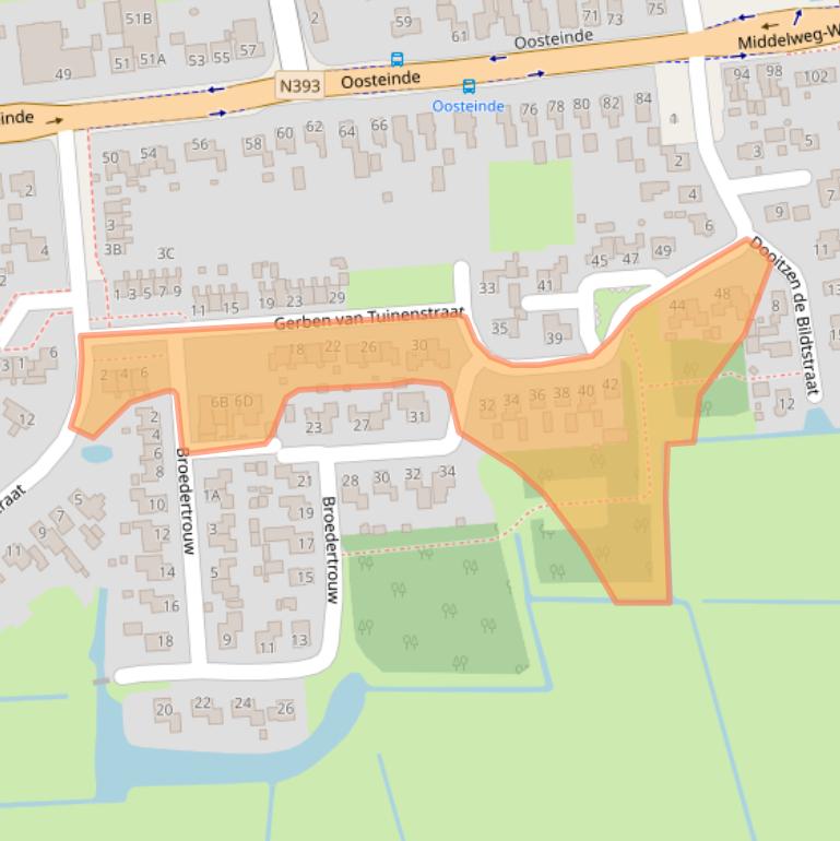 Kaart van postcodegebied 9079MJ.