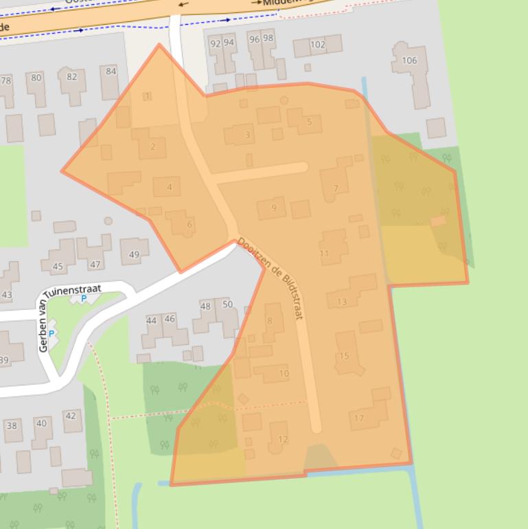 Kaart van postcodegebied 9079MN.