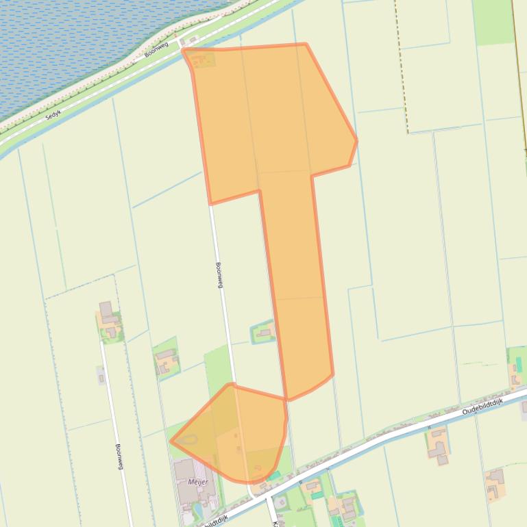 Kaart van postcodegebied 9079PB.