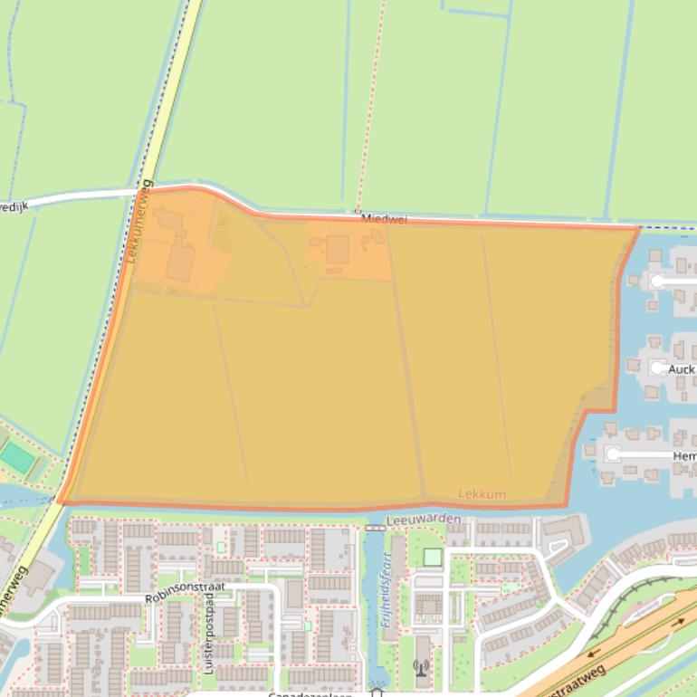 Kaart van postcodegebied 9081AJ.