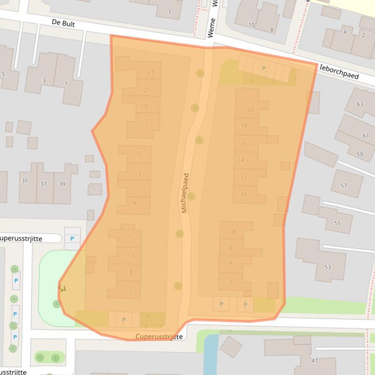 Kaart van postcodegebied 9081AZ.
