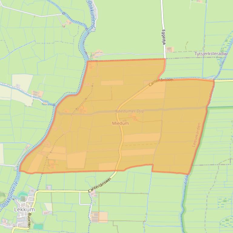 Kaart van postcodegebied 9082.