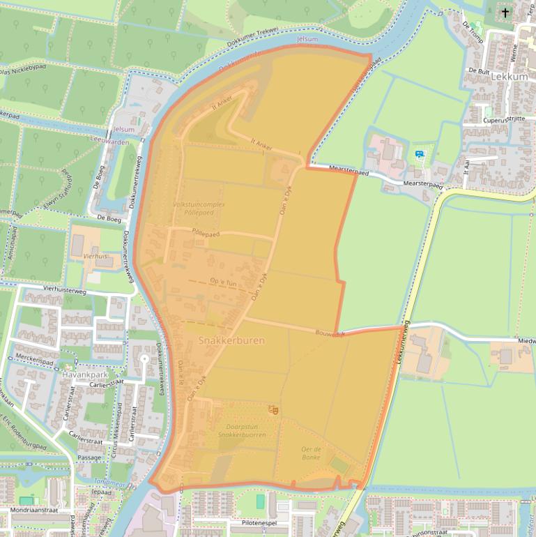 Kaart van postcodegebied 9083.