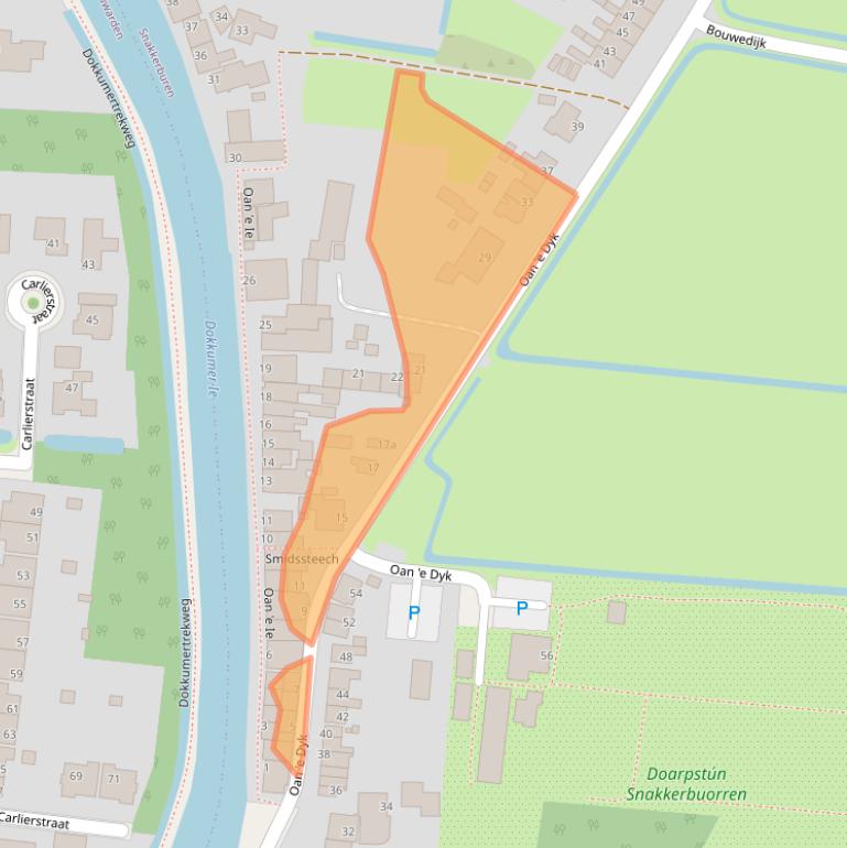 Kaart van postcodegebied 9083AB.
