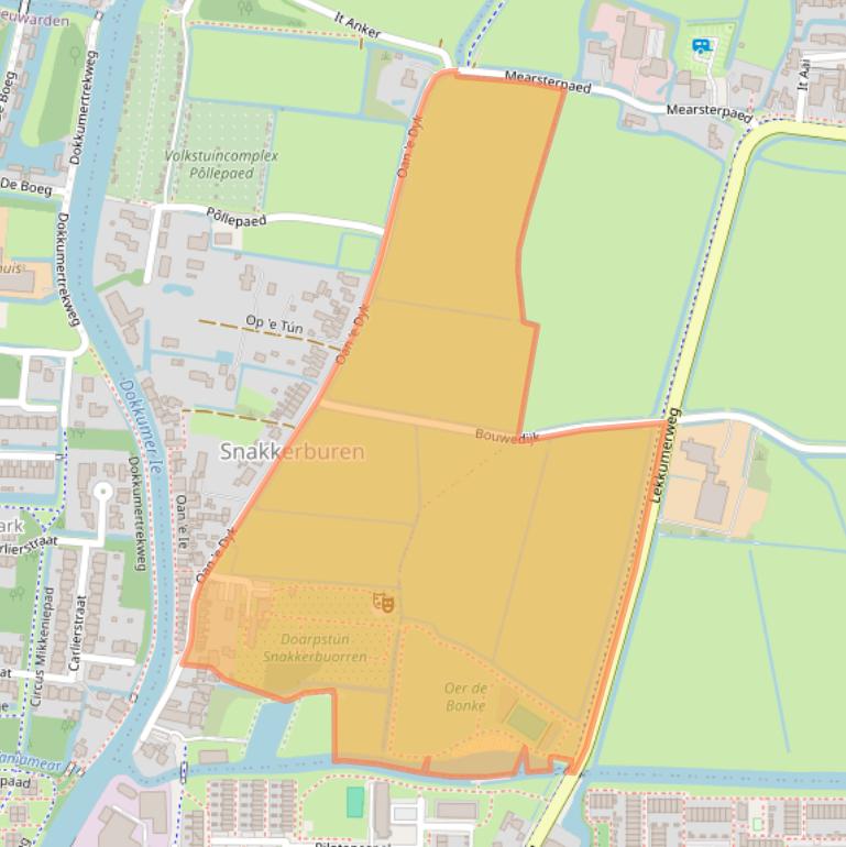Kaart van postcodegebied 9083AE.