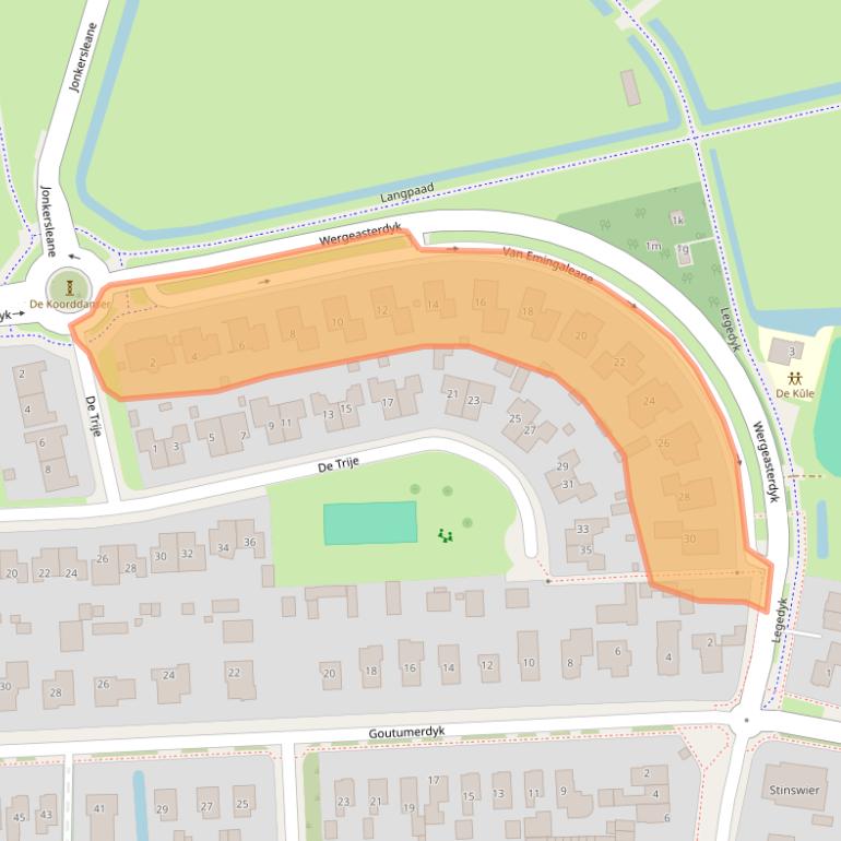 Kaart van postcodegebied 9084AR.