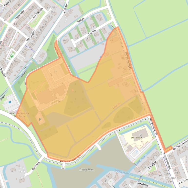 Kaart van postcodegebied 9084AV.