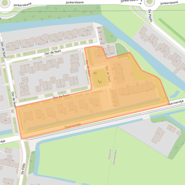 Kaart van postcodegebied 9084BN.