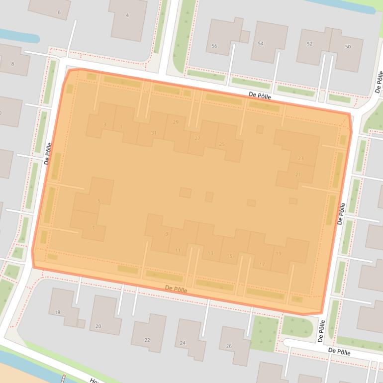 Kaart van postcodegebied 9084CD.