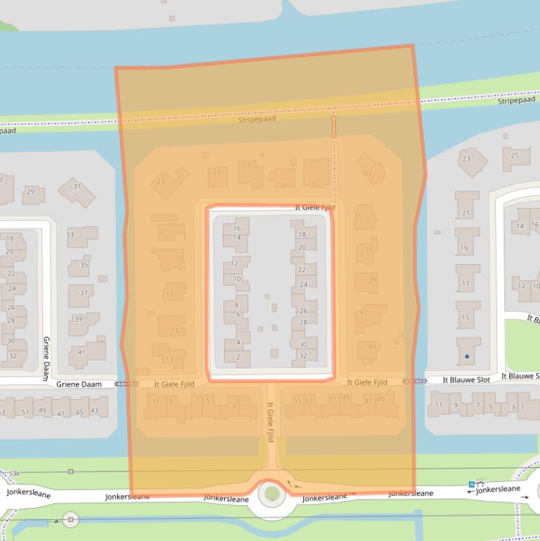 Kaart van postcodegebied 9084DJ.