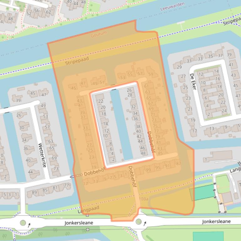 Kaart van postcodegebied 9084DP.