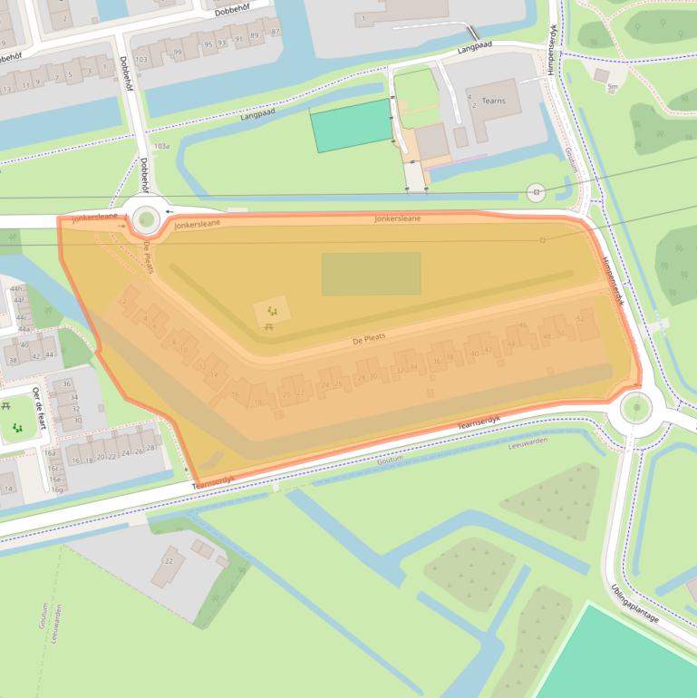 Kaart van postcodegebied 9084DT.