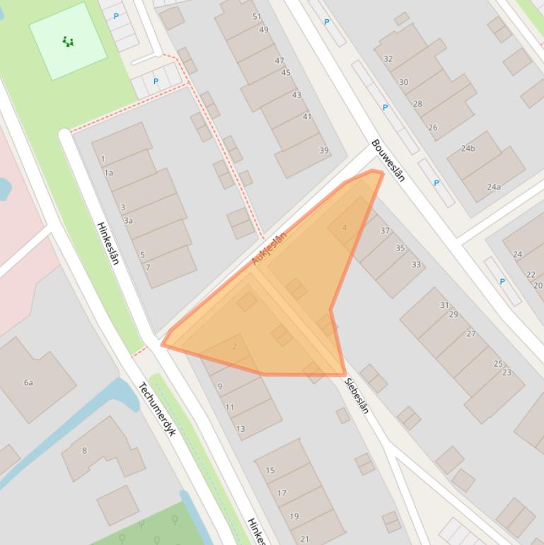 Kaart van postcodegebied 9084EC.