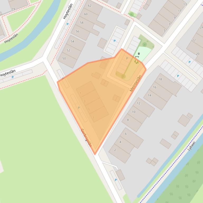 Kaart van postcodegebied 9084EE.