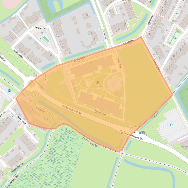 Kaart van postcodegebied 9084EP.