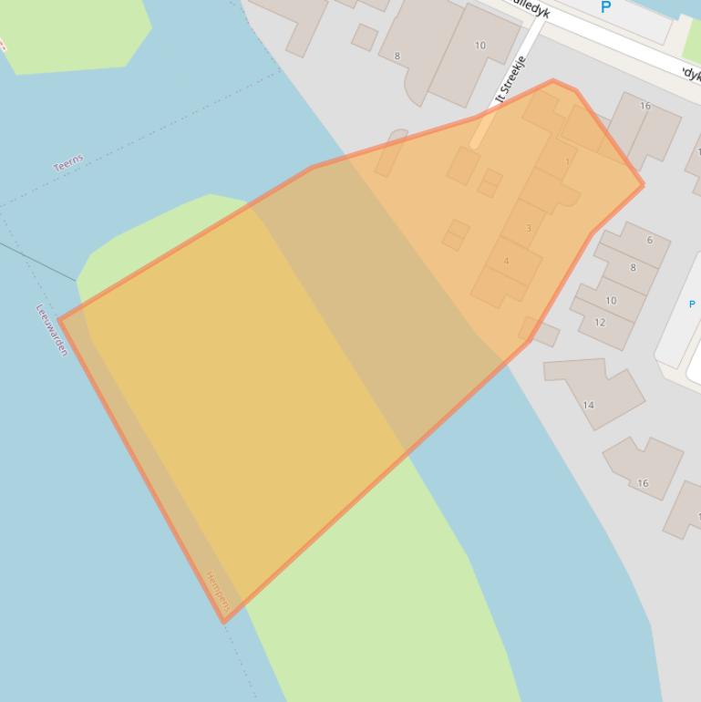 Kaart van postcodegebied 9086CA.