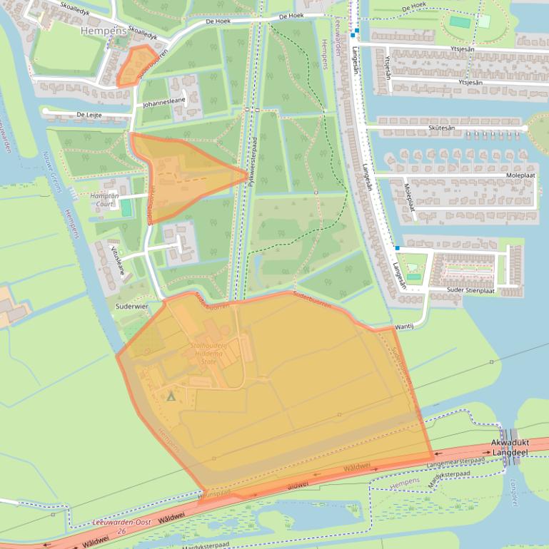 Kaart van postcodegebied 9086CE.