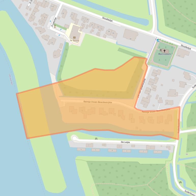 Kaart van postcodegebied 9086CK.