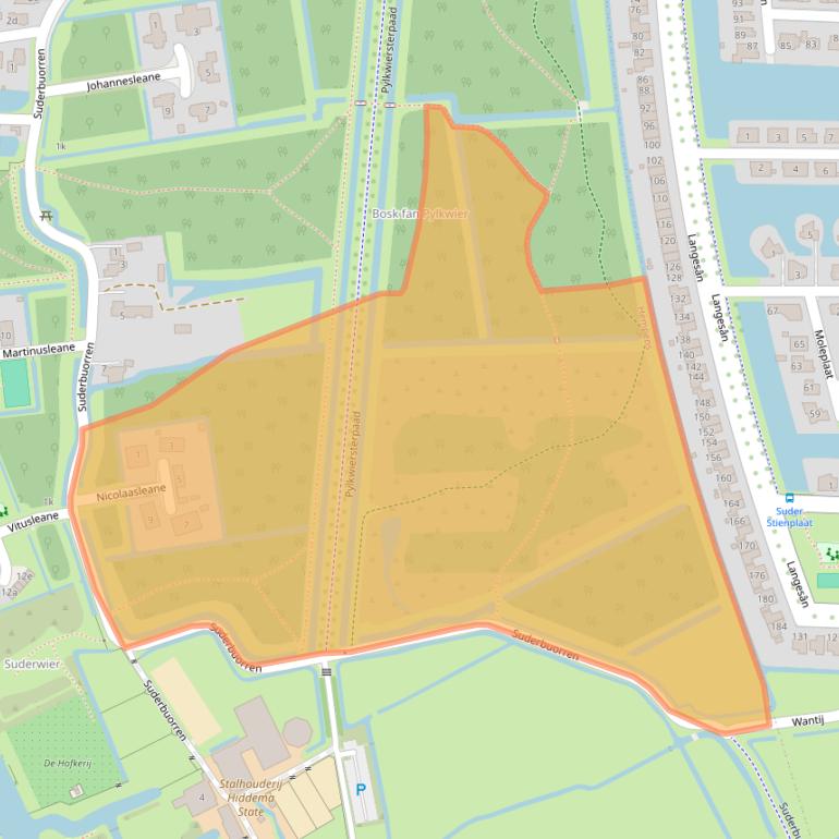 Kaart van postcodegebied 9086CN.