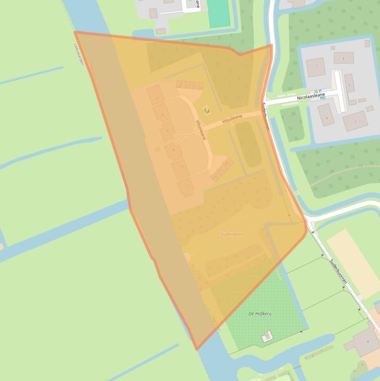 Kaart van postcodegebied 9086CP.