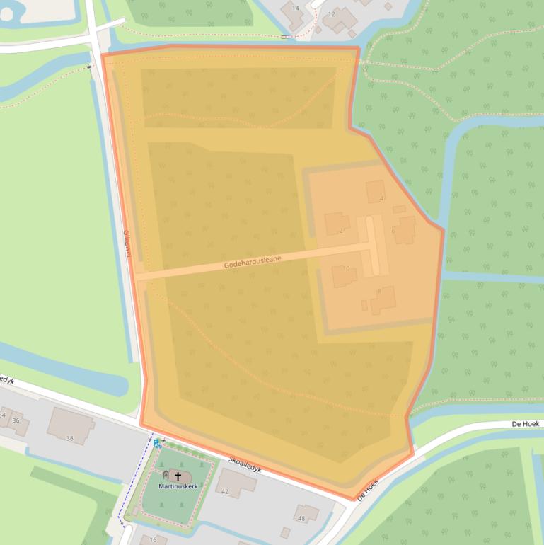 Kaart van postcodegebied 9086CR.