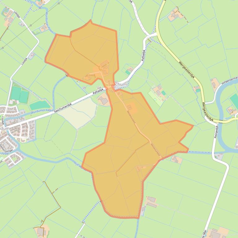 Kaart van postcodegebied 9087CE.