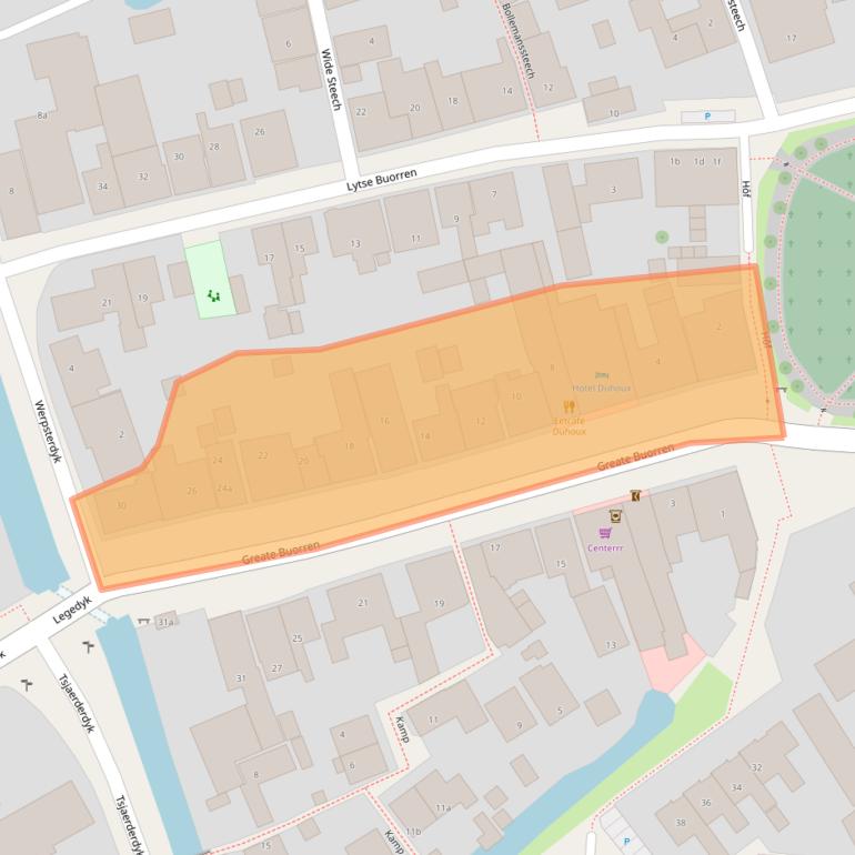 Kaart van postcodegebied 9088AE.