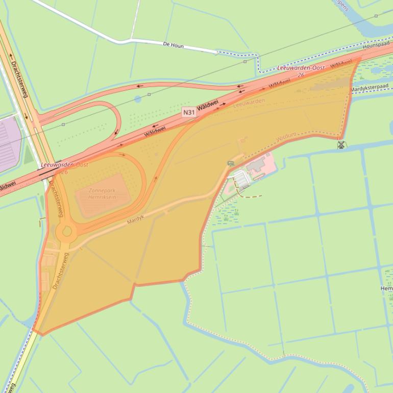 Kaart van postcodegebied 9088BJ.