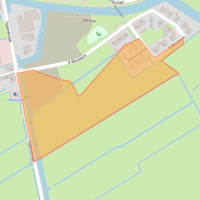 Kaart van postcodegebied 9088CL.