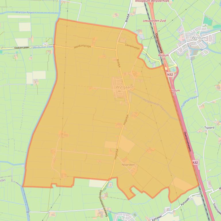 Kaart van postcodegebied 9089.