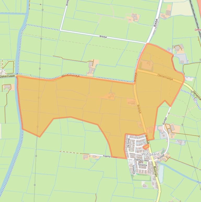 Kaart van postcodegebied 9089BV.