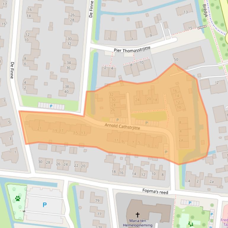 Kaart van postcodegebied 9089BW.