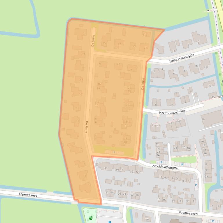 Kaart van postcodegebied 9089CA.