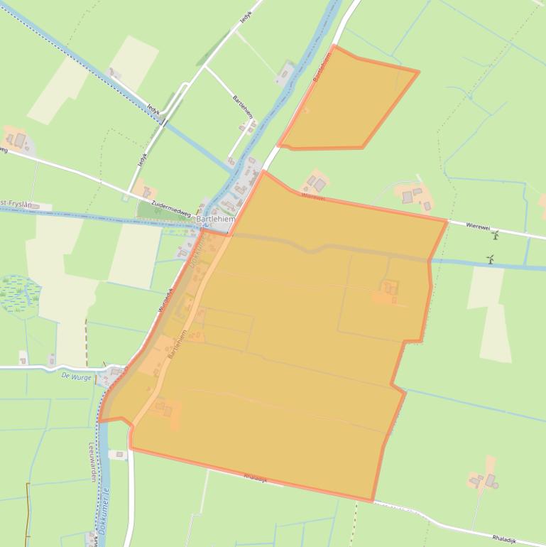 Kaart van postcodegebied 9091BJ.