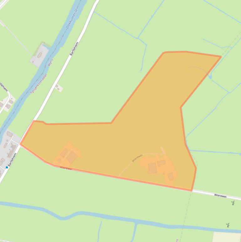 Kaart van postcodegebied 9091BK.