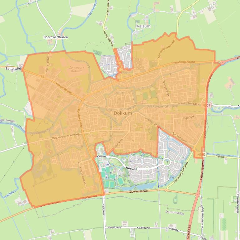 Kaart van postcodegebied 9101.