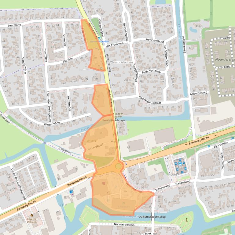 Kaart van postcodegebied 9101AB.
