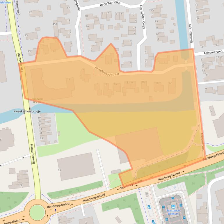 Kaart van postcodegebied 9101AC.