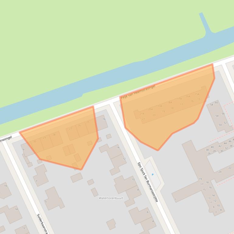 Kaart van postcodegebied 9101AH.