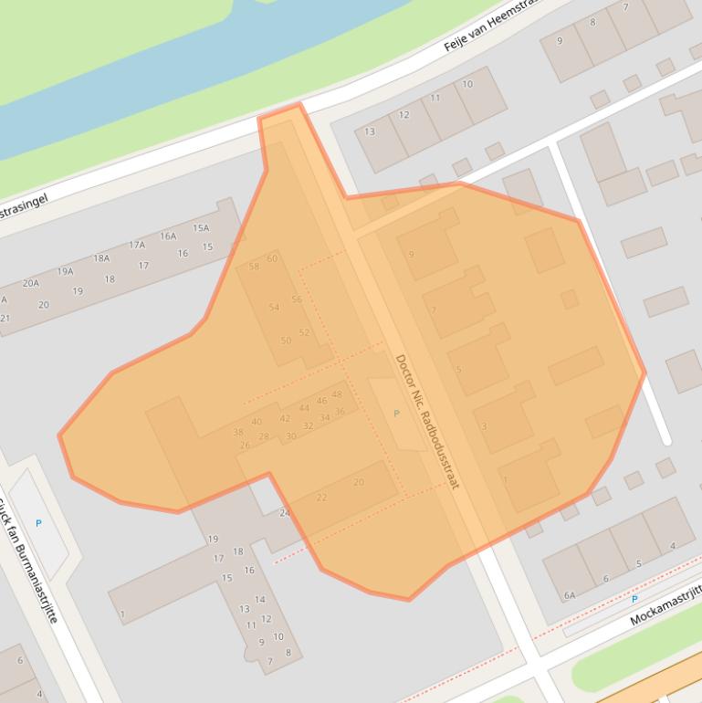 Kaart van postcodegebied 9101AK.