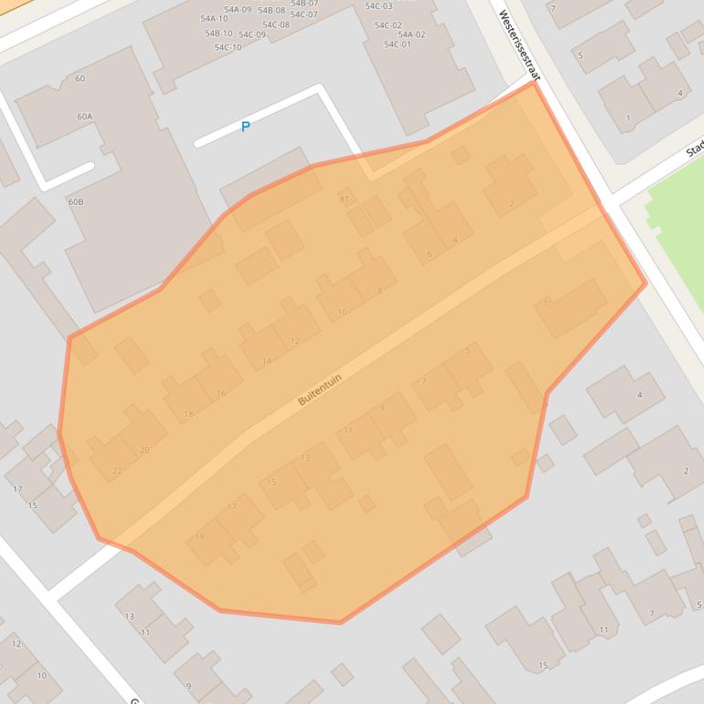 Kaart van postcodegebied 9101AT.