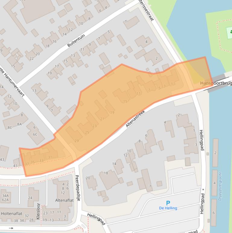 Kaart van postcodegebied 9101AX.