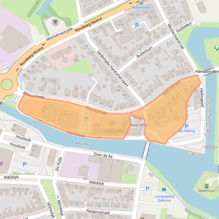 Kaart van postcodegebied 9101BA.