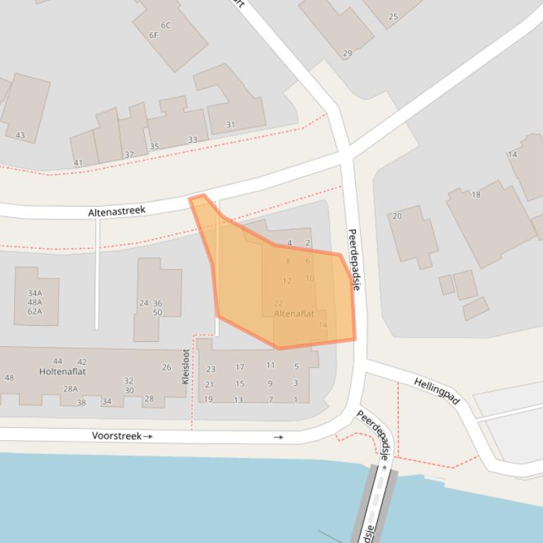 Kaart van postcodegebied 9101BD.