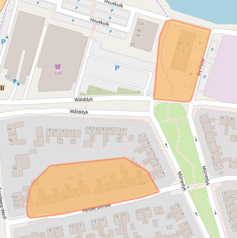 Kaart van postcodegebied 9101BM.