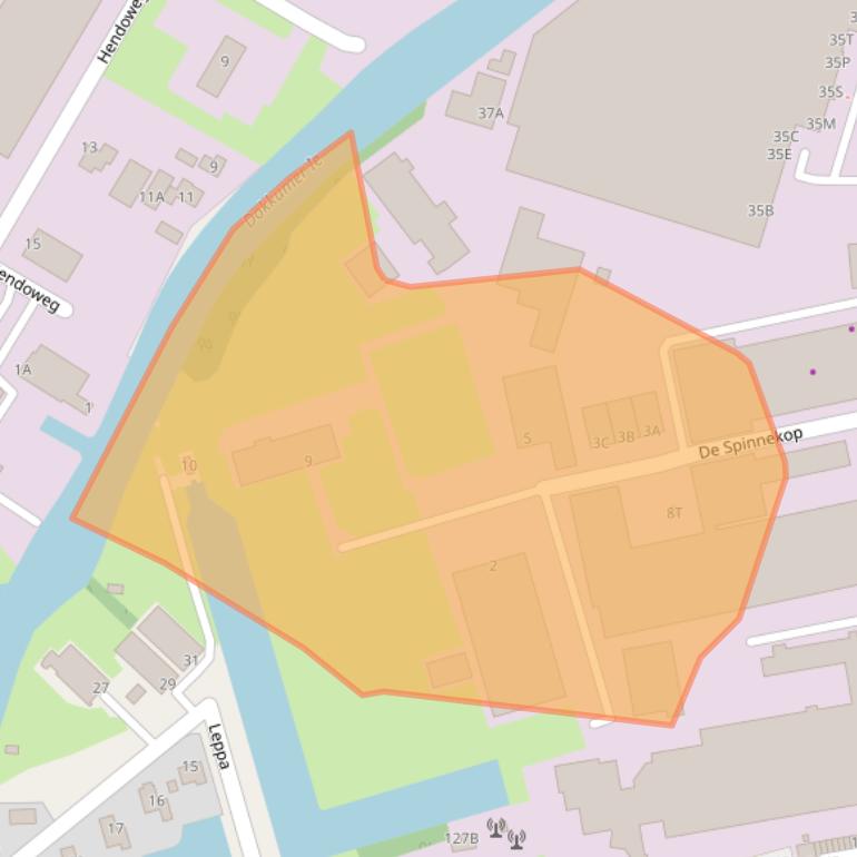 Kaart van postcodegebied 9101BV.